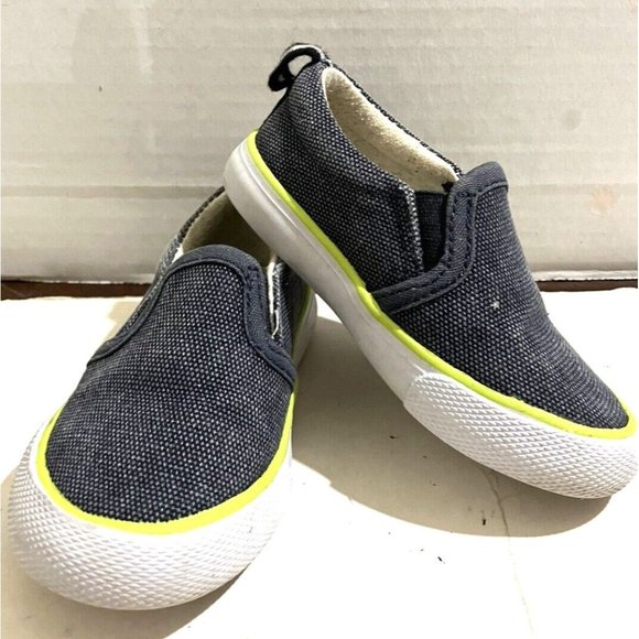 CAT & JACK TARGET  TODDLER BOY'S SIZE 5 BLUE SLIP ON SNEAKERS boat SHOES - Picture 1 of 8